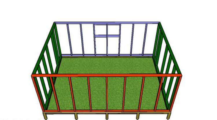 Building the frame of the greenhouse